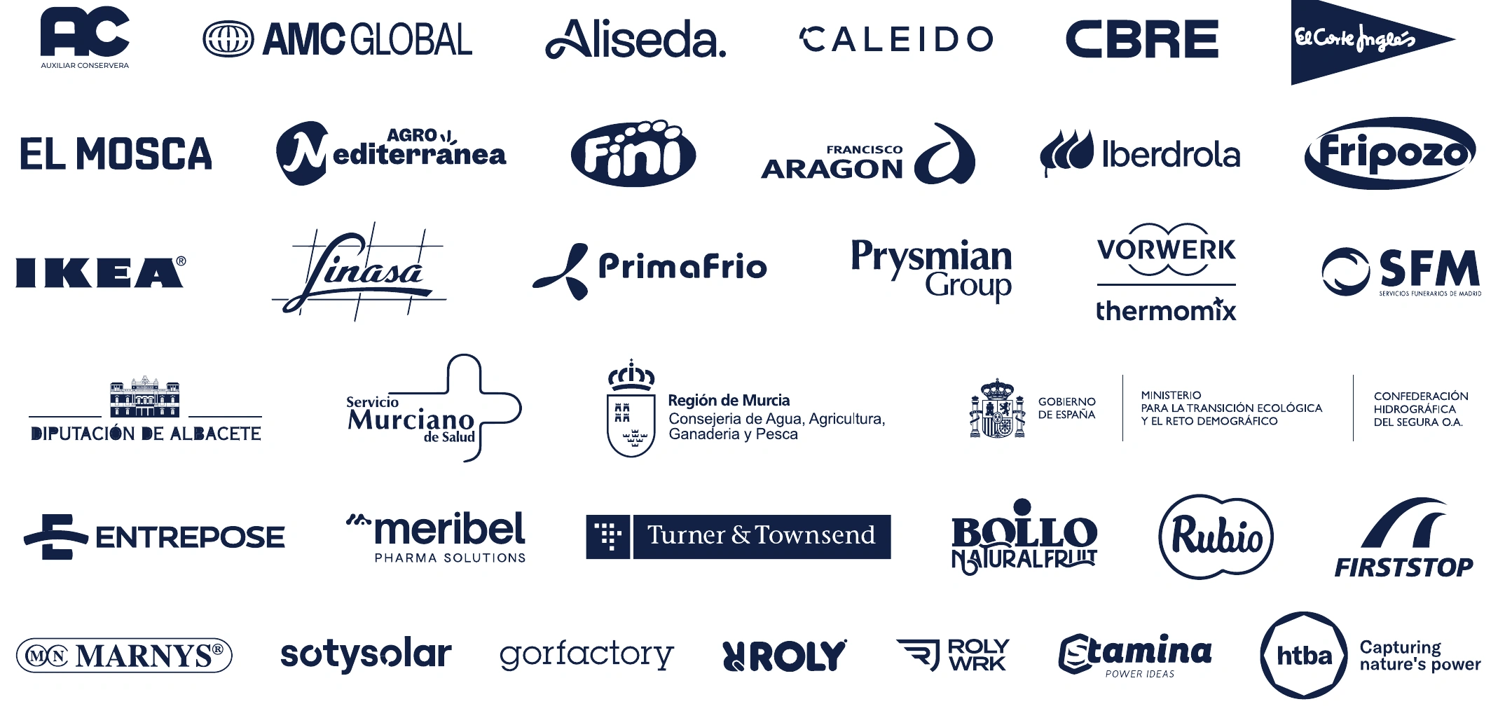 Clientes de Jeveal, según el dossier corporativo